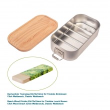 Beech Wood Divider 93x73x10 mm for Lunchboxes Cameleon Pack Tindobo
