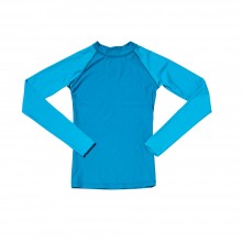 Bicolour Long Sleeve UV Sun Protection Shirt Turquoise/Teal, ECONYL® UPF 50+