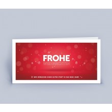 Christmas Card red in exclusive Design in set of 5 (German)