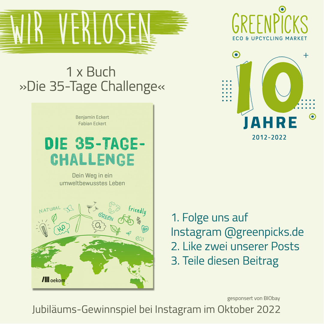 1. Gewinnspiel 10-jähriges Greenpicks-Jubiläum 2022